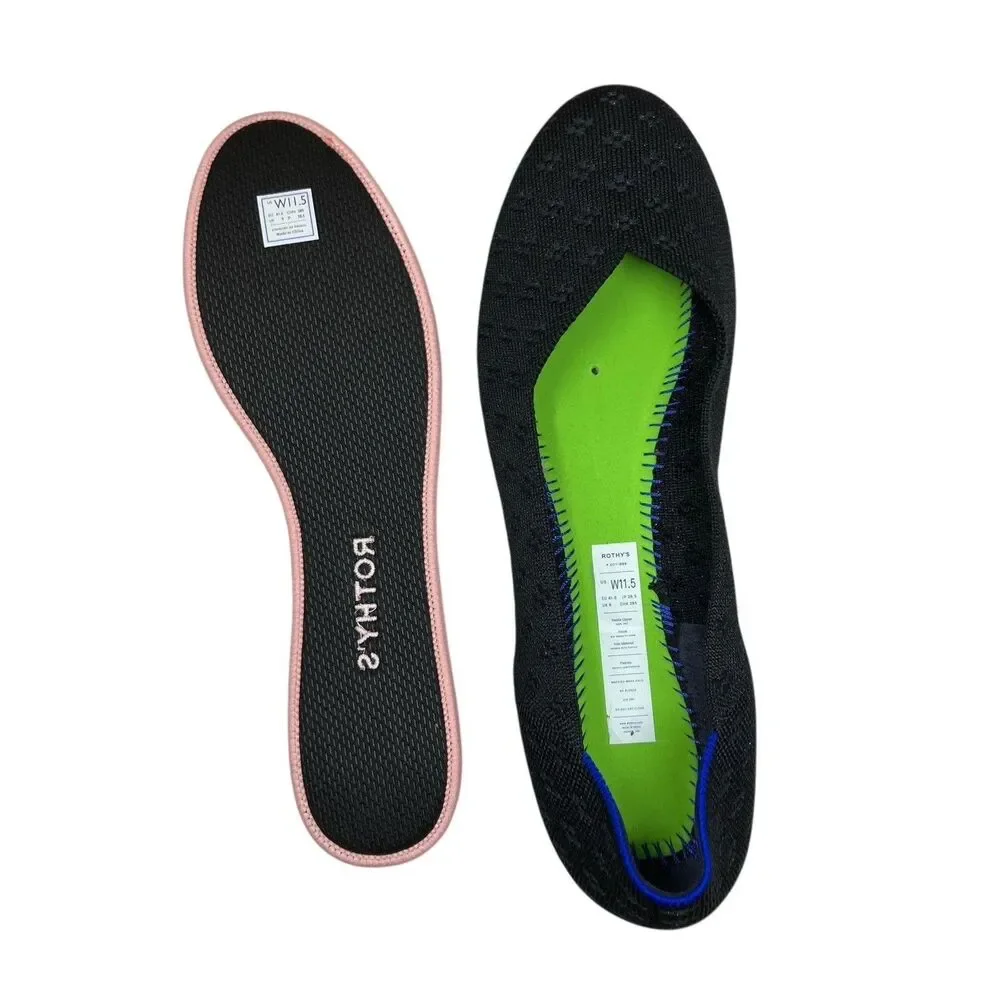 Rothy’s‎ Black Knit Round-Toe Flats | Womens 11.5 | Chic Dressy Slip-On